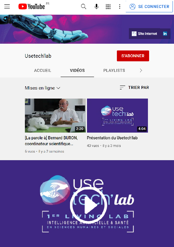 Aperçu de la chaîne Youtube Usetech'lab